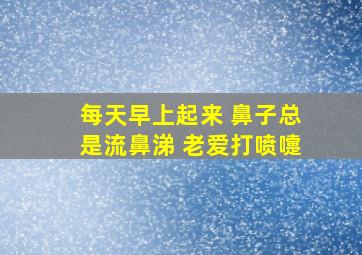 每天早上起来 鼻子总是流鼻涕 老爱打喷嚏